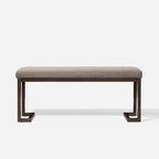 Panca di design contemporaneo con tessuto Bouclé