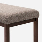 Panca di design contemporaneo con tessuto Bouclé