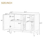 Credenza con mobile buffet a specchio a 3 ante