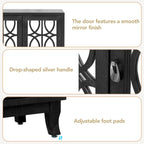Credenza con mobile buffet a specchio a 3 ante