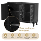 Credenza con mobile buffet a specchio a 3 ante