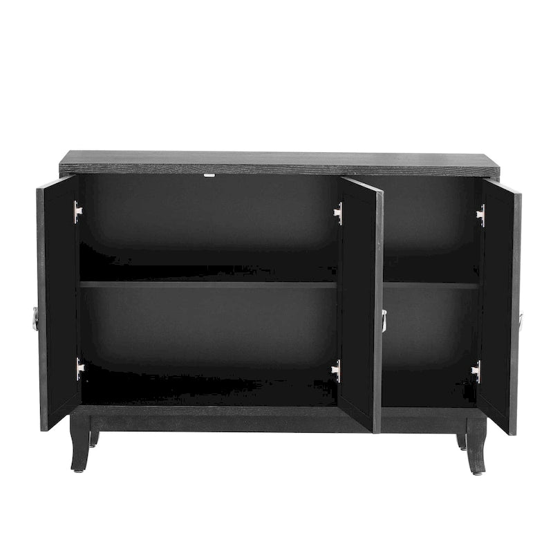 Credenza con mobile buffet a specchio a 3 ante