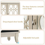 Credenza con mobile buffet a specchio a 3 ante
