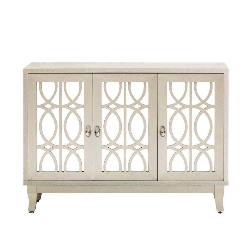 Credenza con mobile buffet a specchio a 3 ante