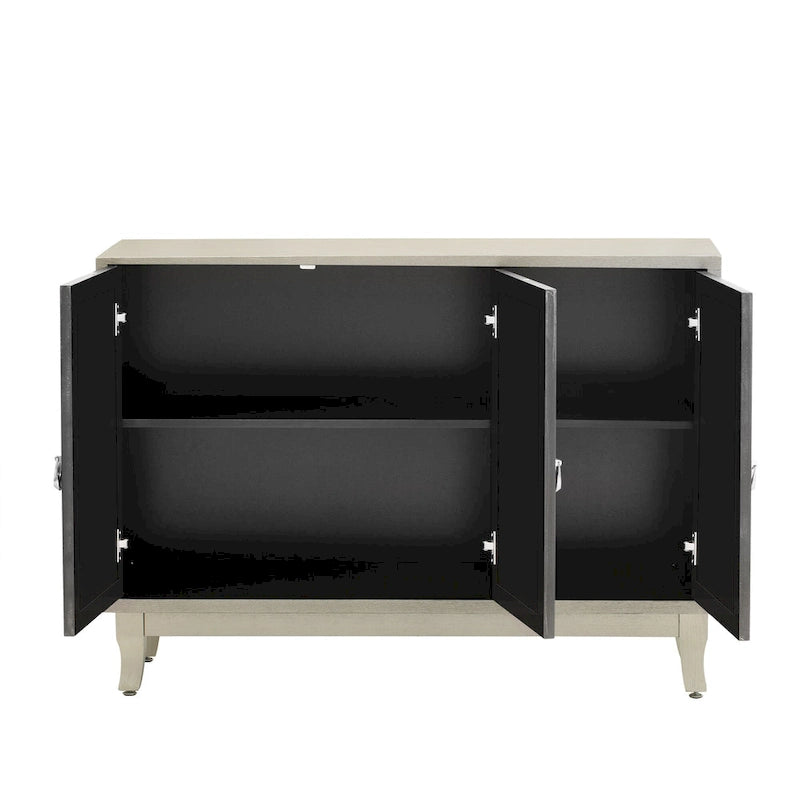 Credenza con mobile buffet a specchio a 3 ante