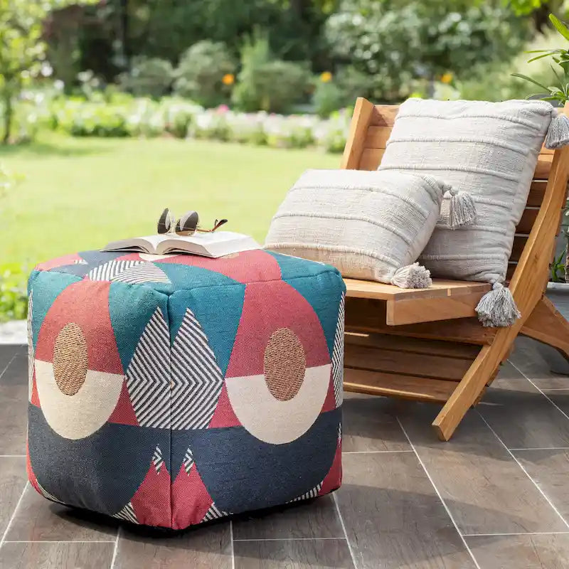 Pouf ottomano quadrato da interno/esterno Martinique 18 x 18 x 18
