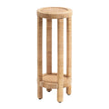 Tavolino portabevande in rattan Rafina - 9x9x22