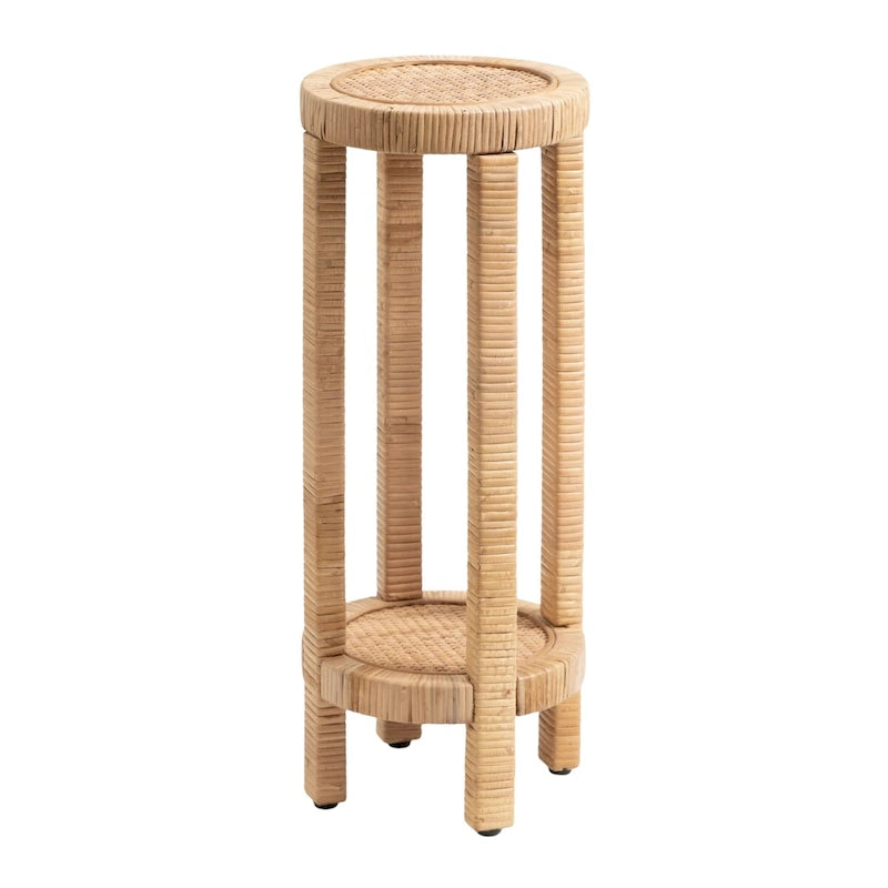 Tavolino portabevande in rattan Rafina - 9x9x22