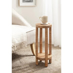 Tavolino portabevande in rattan Rafina - 9x9x22