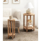Tavolino portabevande in rattan Rafina - 9x9x22