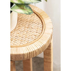 Tavolino portabevande in rattan Rafina - 9x9x22