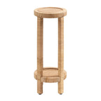 Tavolino portabevande in rattan Rafina - 9x9x22