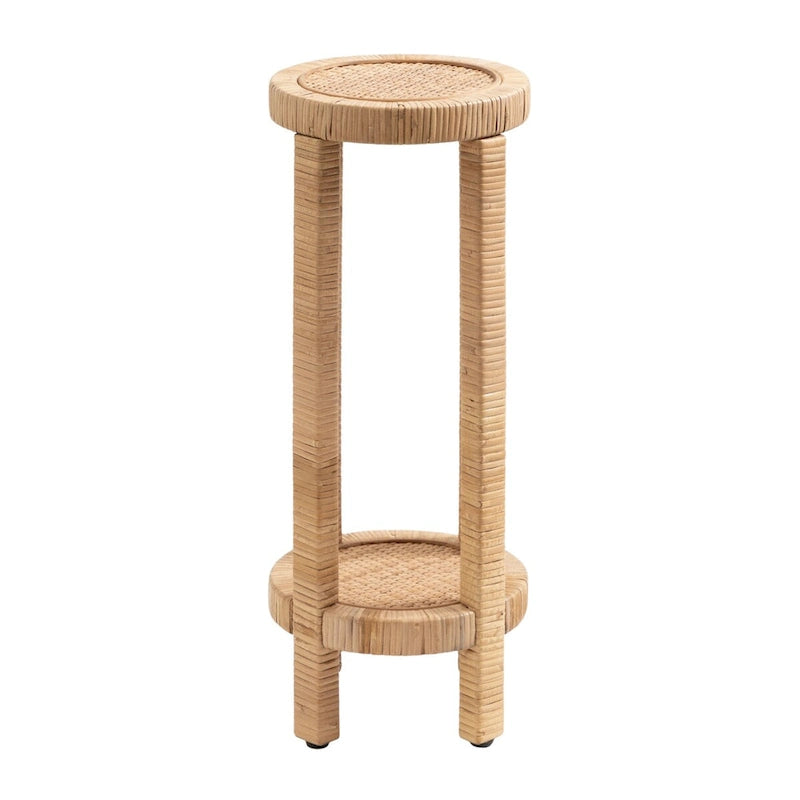 Tavolino portabevande in rattan Rafina - 9x9x22